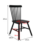 Levede 4x Dining Chairs Kitchen Winsor Black-1966287359607705602