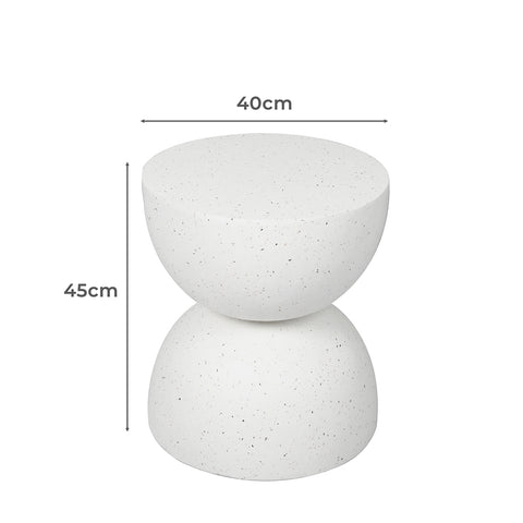 Levede Side Table Terrazzo Coffee Tables Beige-1954802989000691714