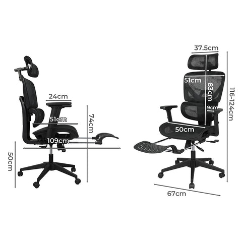 LEVEDE Ergonomic Office Chair Mesh Executive Seat-1954802475034873858