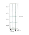 Stacked Display Cabinet Tempered Glass White-1954803004272152578