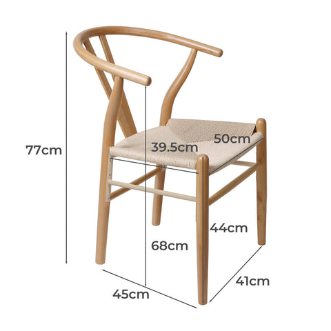 Levede 6x Dining Chairs Wooden Hans-1966287380625362946