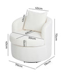 Levede Fleece Swivel Chair-1954802380256186370