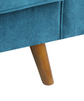 Levede Fabric Sofa Armchair 3 Seater Couch Blue 191cm Wide-1954802588826341379
