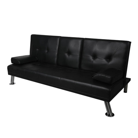 Levede Sofa Bed Adjustable Recliner Black-1954803010626523139