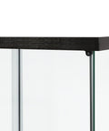 Stacked Display Storage Cabinet Glass Black-1954803004075020291