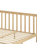 Levede Wooden Bed Frame Queen Full Size Nature Natural-1864183190667792388