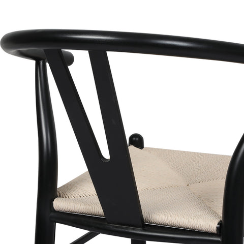 Levede 6x Dining Chairs Wooden Hans Black-1966287363630043140