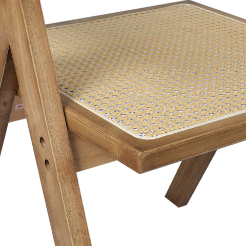 Levede 2x Dining Chair Solid Wood Rattan Natural-1954802993522151428
