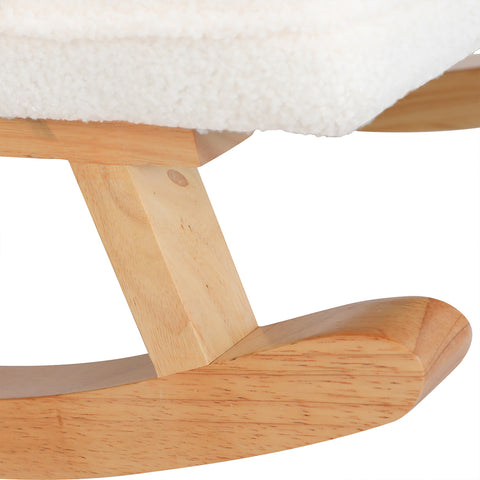 Levede Fleece Rocking Chair with footstool-1886651016225624068