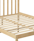 Levede Wooden Bed Frame Queen Full Size Nature Natural-1864183190667792389