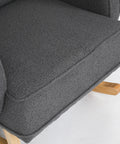Levede Fleece Rocking Chair with footstool-1954802408546766853