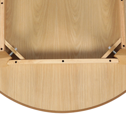 Levede Dining Table Round Rubberwood Base 120cm Natural 120 CM-1864183291977011205