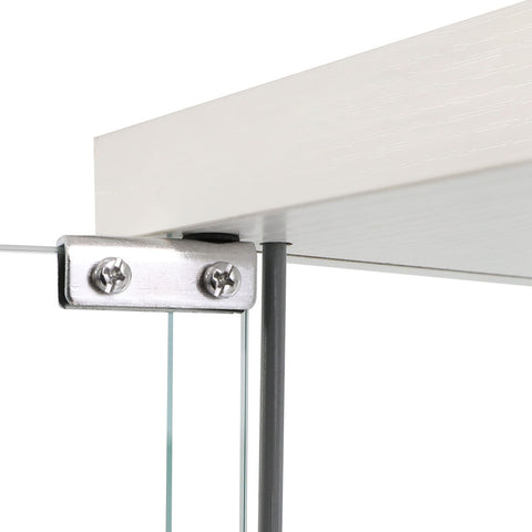 Stacked Display Cabinet Tempered Glass White-1954803004272152581