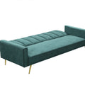 Levede Sofa Bed Convertible Velvet Lounge Recliner Couch Sleeper 3 Seater Green-1954802342541004805