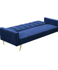 Levede Sofa Bed Convertible Velvet Lounge Recliner Couch Sleeper 3 Seater Blue-1954802342377426949