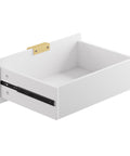 Levede Bedside Table with 2 Drawers White Metal Legs-1954802444596809733