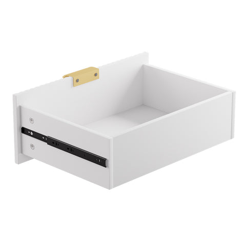 Levede Bedside Table with 2 Drawers White Metal Legs-1954802444596809733
