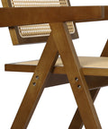 Levede 4x Walnut Wicker Armchair Dining Chair-1966287372387749893