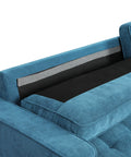 Levede Fabric Sofa Armchair 3 Seater Couch Blue 191cm Wide-1954802588826341381